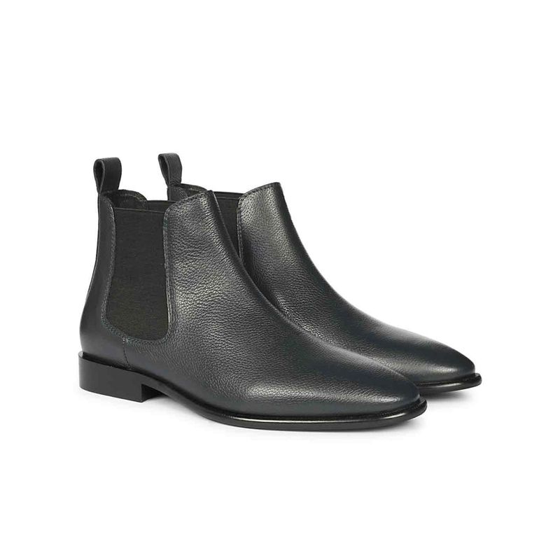 Saint G Mens Navy Blue Leather Chelsea Boots (UK 6)