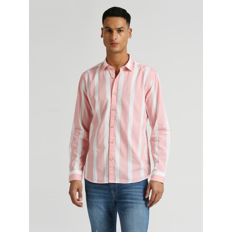 Pepe Jeans Pink Stripes Long Sleeve Shirt (S)