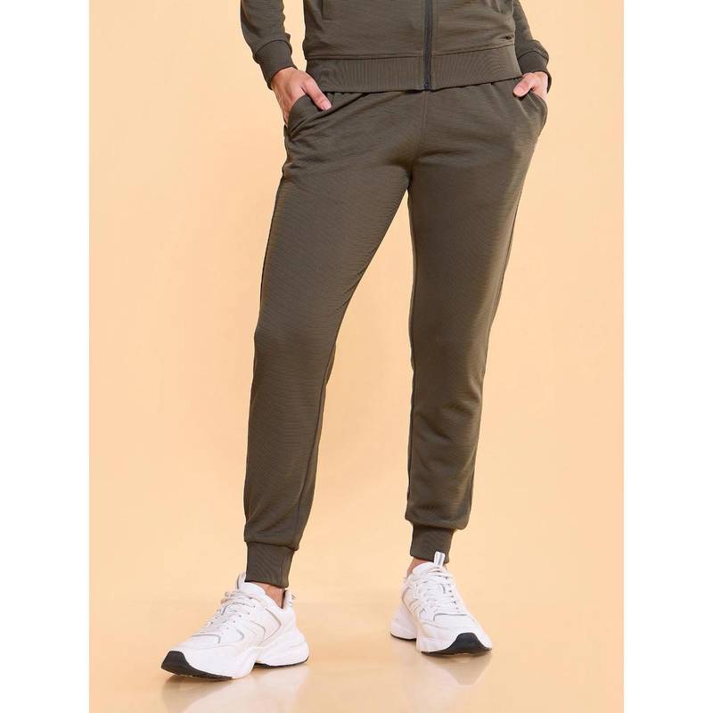 Enamor Mid Rise Adjustable Drawstring Full Length Jogger For Women - Relaxed Fit - A406 (XL)