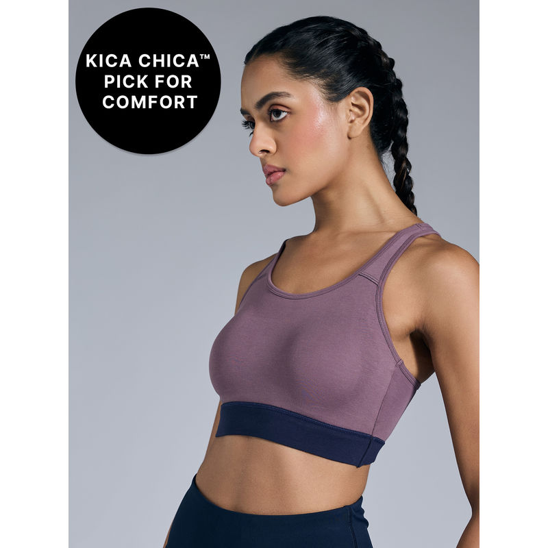 Kica Cotton Slip-On Sports Bra with Removable Pads KIC104 Tulipwood (XXL)