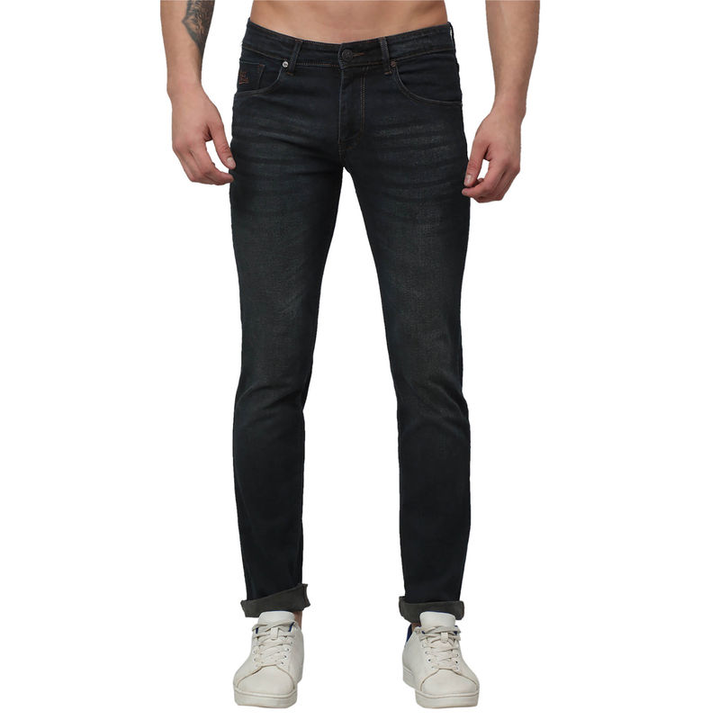 Cantabil Men Olive Solid Stretchable Jeans (36)