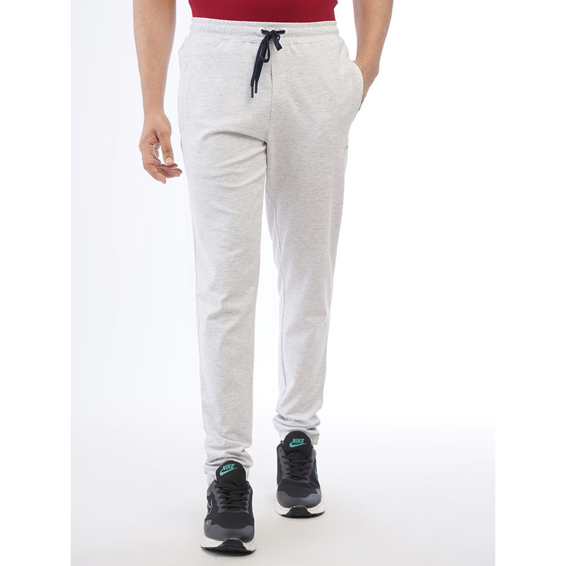 JadeBlue Mens Light Grey Lycra Slim Fit Solid Trackpant (40)