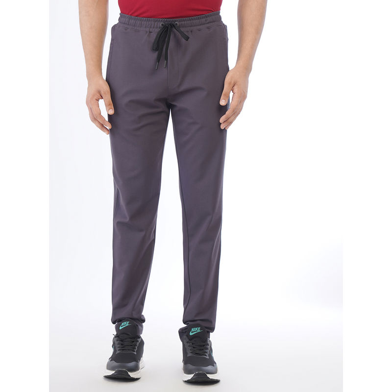 JadeBlue Mens Purple Lycra Slim Fit Solid Trackpant (40)