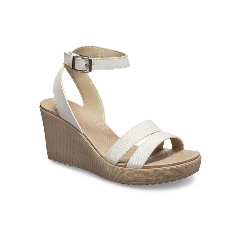 Crocs White Leigh Women Wedges