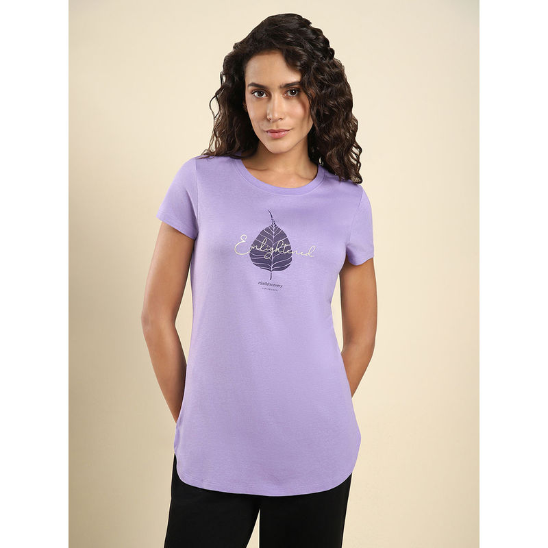 Van Heusen Women Round Neck & Short Sleeve Lounge T-Shirt Bougainvillea ENLIGHTENED (S)