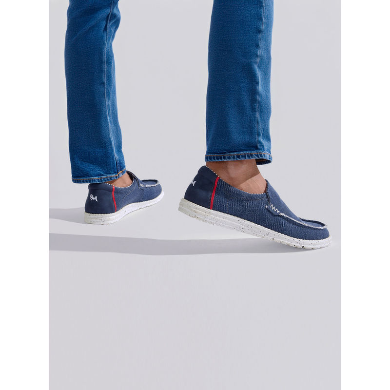 Neeman's Canvas Wanderers Slip On Navy Shoes (UK 8)