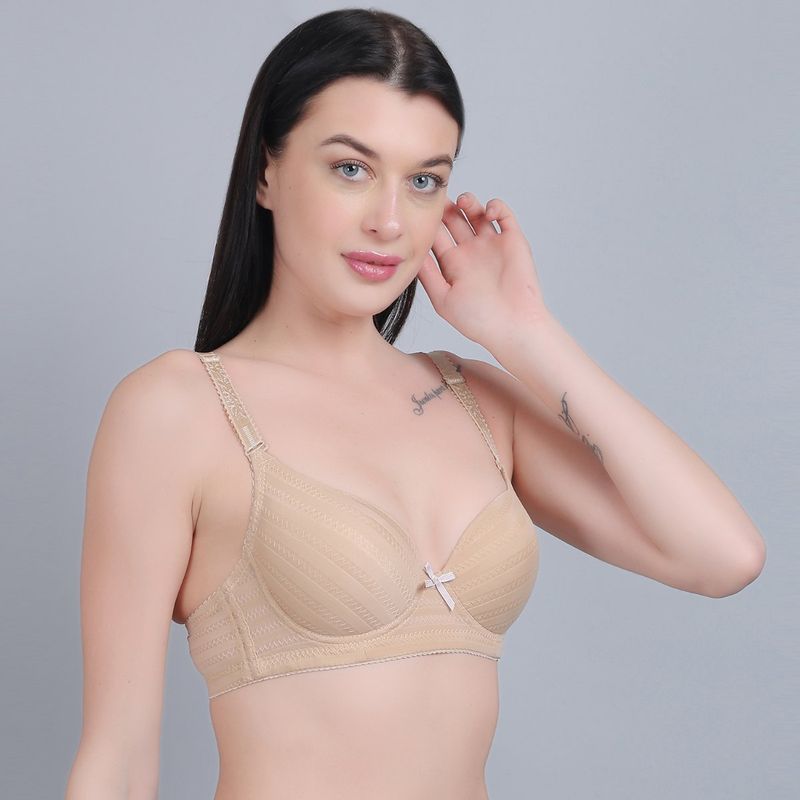 Mod & Shy Self Designed Underwired Lightly Padded T-Shirt Bra with All Day Comfort (36A)