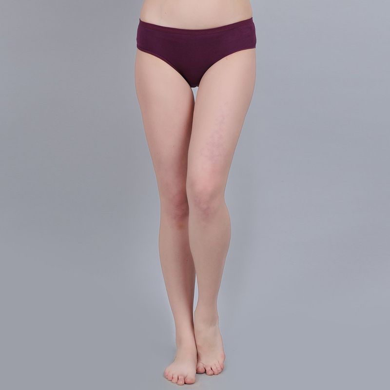 Mod & Shy Women Purple Solid Hipster Briefs (5XL)