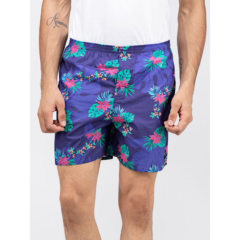 Whats Down Tropical Boxers - Purple (S)