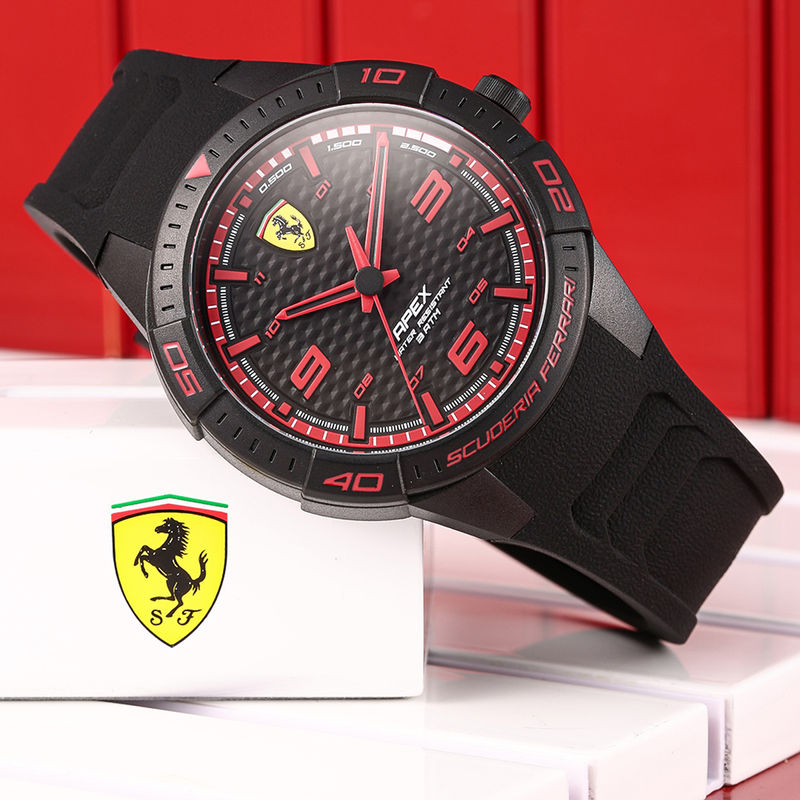 Buy Scuderia Ferrari Apex 0830662 Black Dial Analog Watch For Men Online