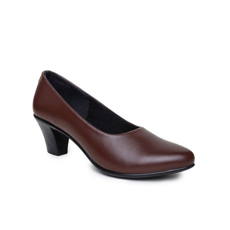 VALIOSAA Solid Brown Pumps (EURO 36) (EURO 36)