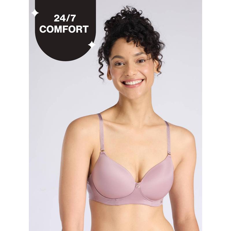 Ultimate 24/7 Multiway Luxe 3/4th Coverage Padded Non Wired T-Shirt Bra NYB459 Lavender (34B)
