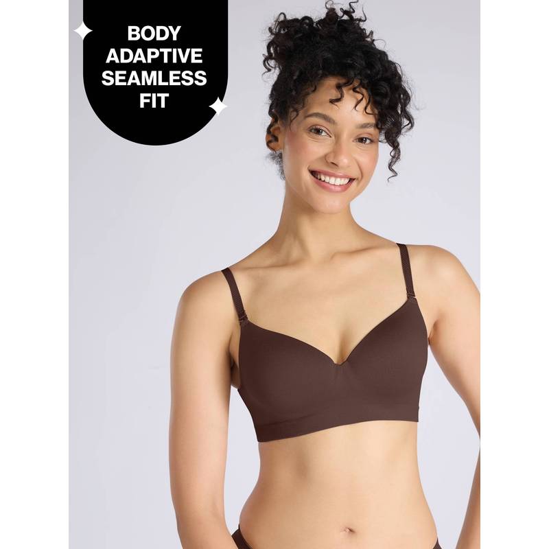 Adapt360° Seamless NBL Multiway Non-Wired T-Shirt Bra With In-Built Padded Cups NYB428 Brown (30B)