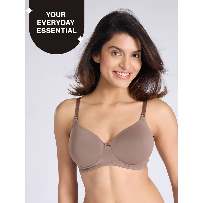 Nykd By Nykaa Multiway Padded Non-Wired T-Shirt Bra for a Naturally Rounded Shape NYB480 Cedar (34B)