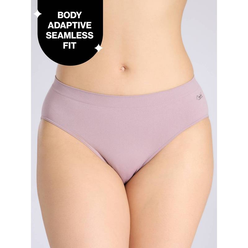 Adapt360° Seamless Hipster Panty with No-Roll, Dig-Free Fit & Cotton Gusset NYP410 Lavender (XS)