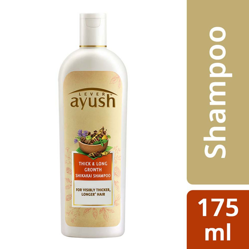 Lever Ayush Thick Long Growth Shikakai Shampoo