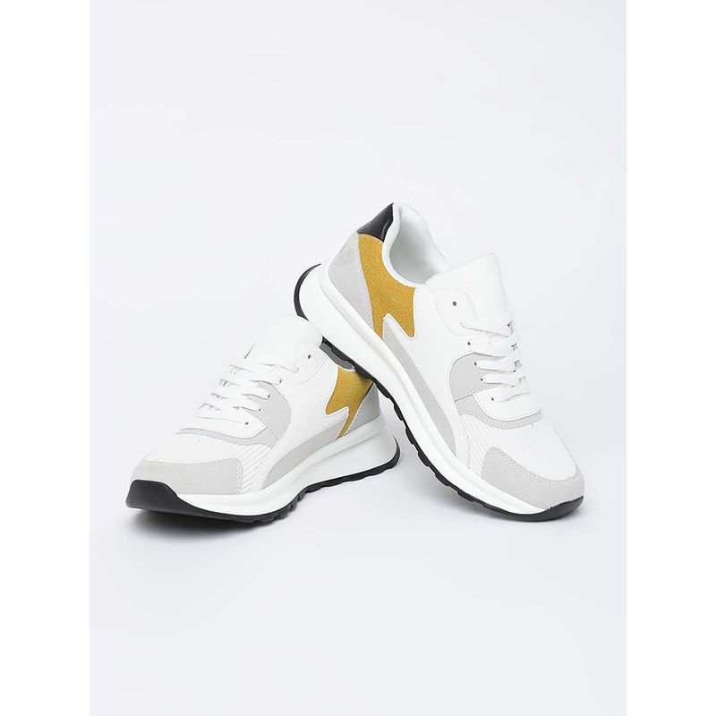 Snitch White Textured Sneakers (EURO 42)