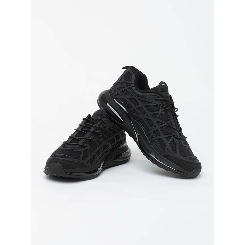 Snitch Black Textured Casual Sneakers (EURO 42)