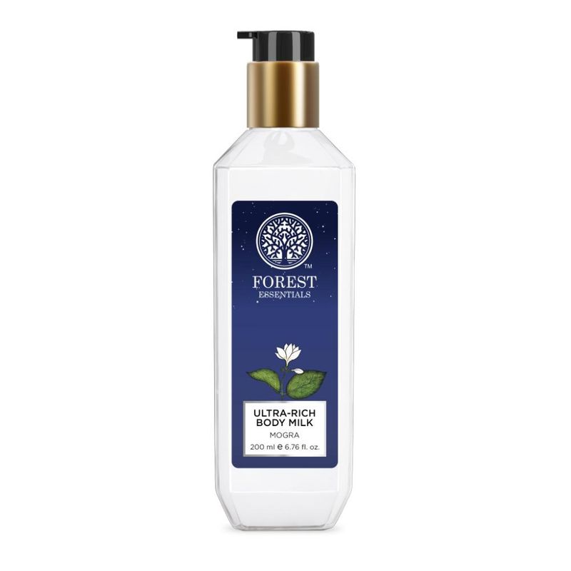 Forest Essentials Ultra-Rich Body Milk Mogra - Delicately Scented Ayurvedic Moisturising Body Lotion