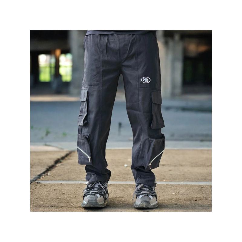 BOTABOCHI Men's Black Cargo Pant (M)
