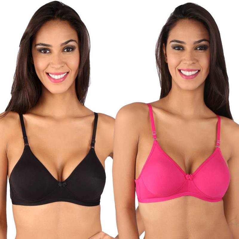 Bralux Dolly T-Shirt Bra Black-Rani Set Of 2 (30B)