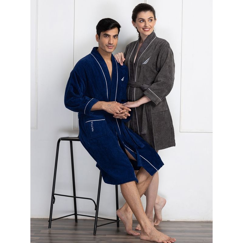 Nautica Luxurious Ultra Soft Bath Robe -2Pc (L)