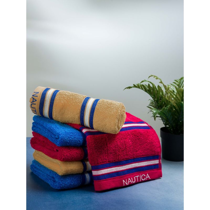 Buy Nautica Zero Twist 100 Cotton Towel 6Pc Hand Towel SolidBurgundy