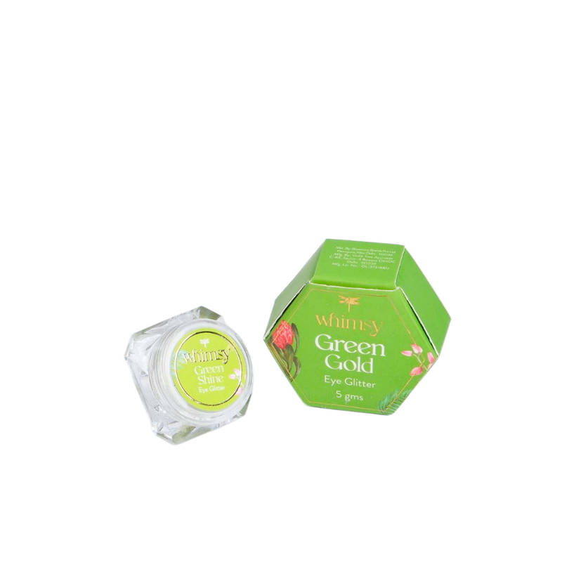 Whimsy Beauty Safe & Organic Eye Glitter - Green Gold