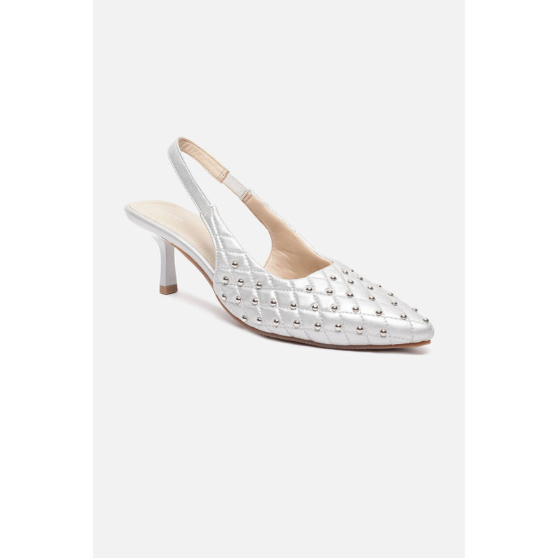 Van Heusen Women Casual Grey Heels (UK 3)