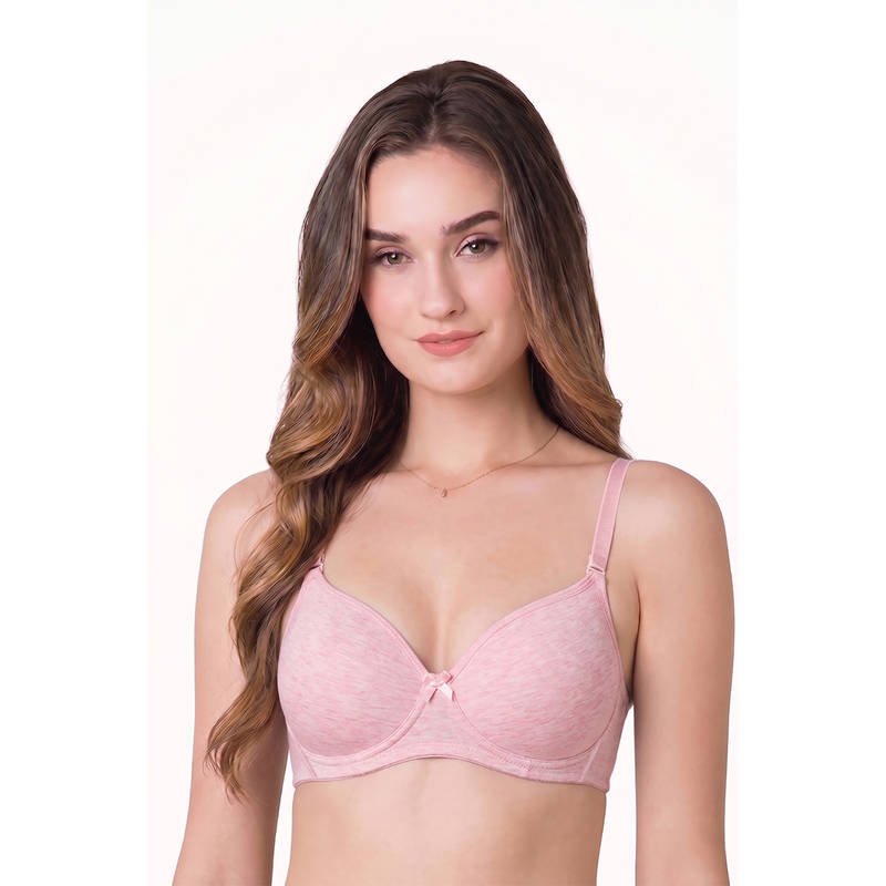 Van Heusen Women Anti Bacterial & Wireless Bra - Pink Mélange (36D)