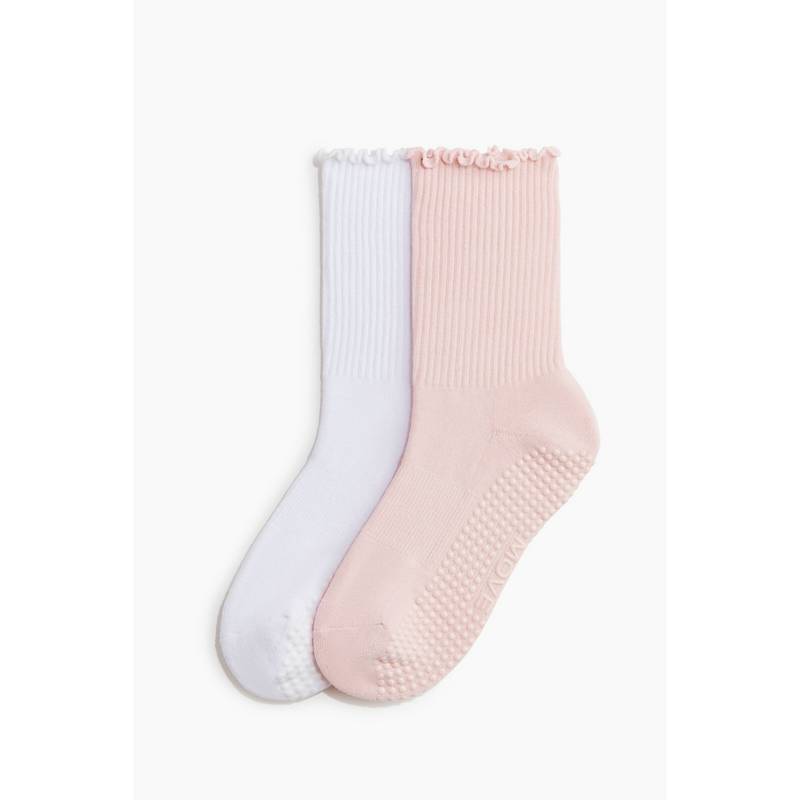 H&M Women Multi-Color 2-Pack Anti-Slip Sports Socks (3-5)