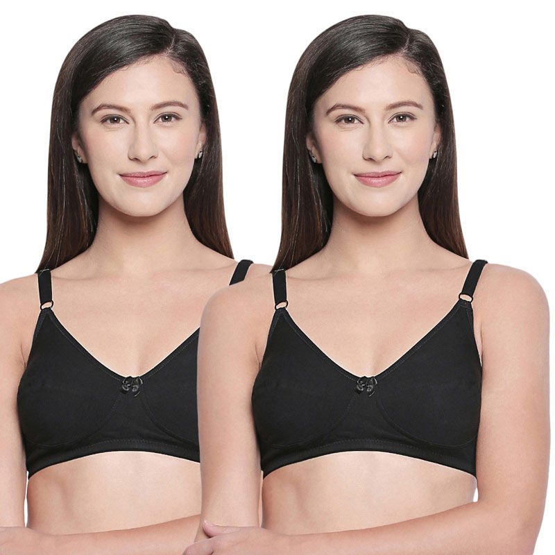 Bodycare B, C & D Cup Perfect Coverage Bra-Pack Of 2 - Black (34C)