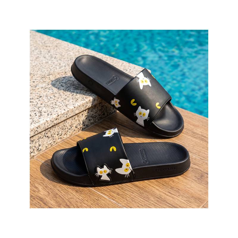Chupps Women Black Copy Cat Sliders (UK 3)
