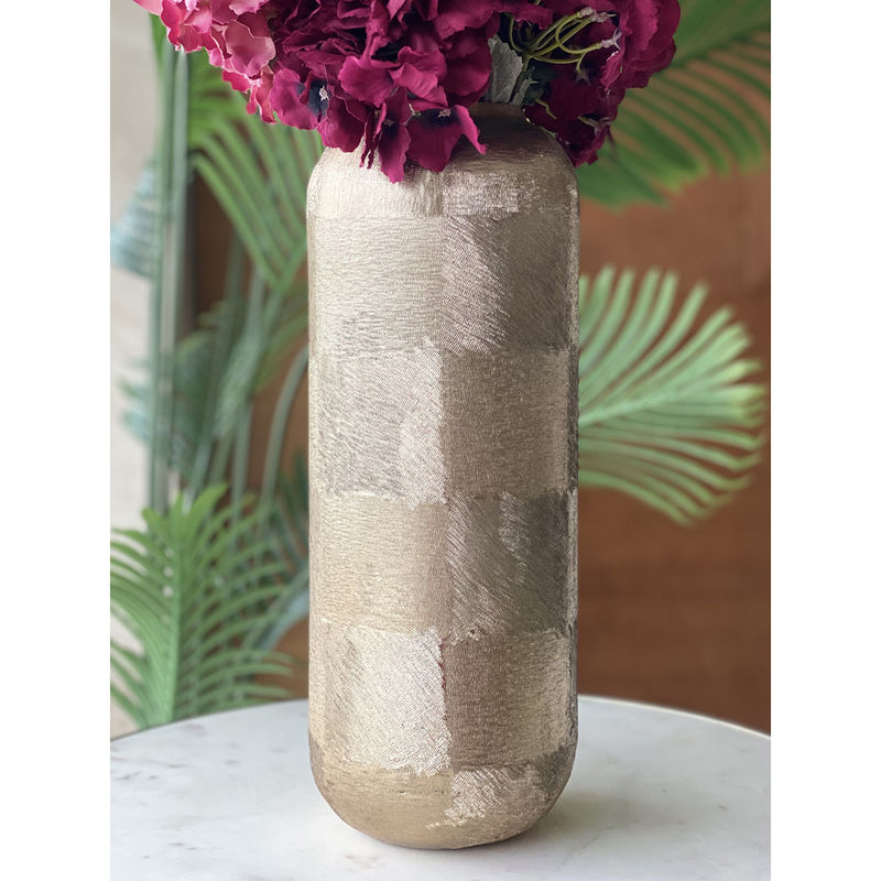 Mason Home Bikaner Chequered Gold Vase Large Buy Mason Home Bikaner