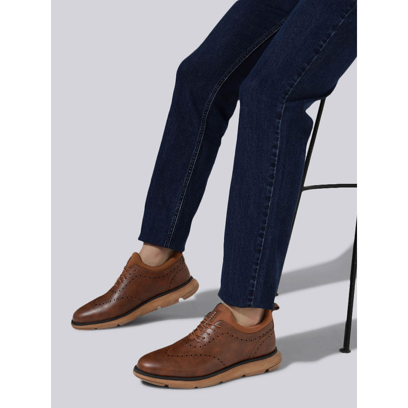 Neeman's Mens Tan Crossover Brogues (UK 11)