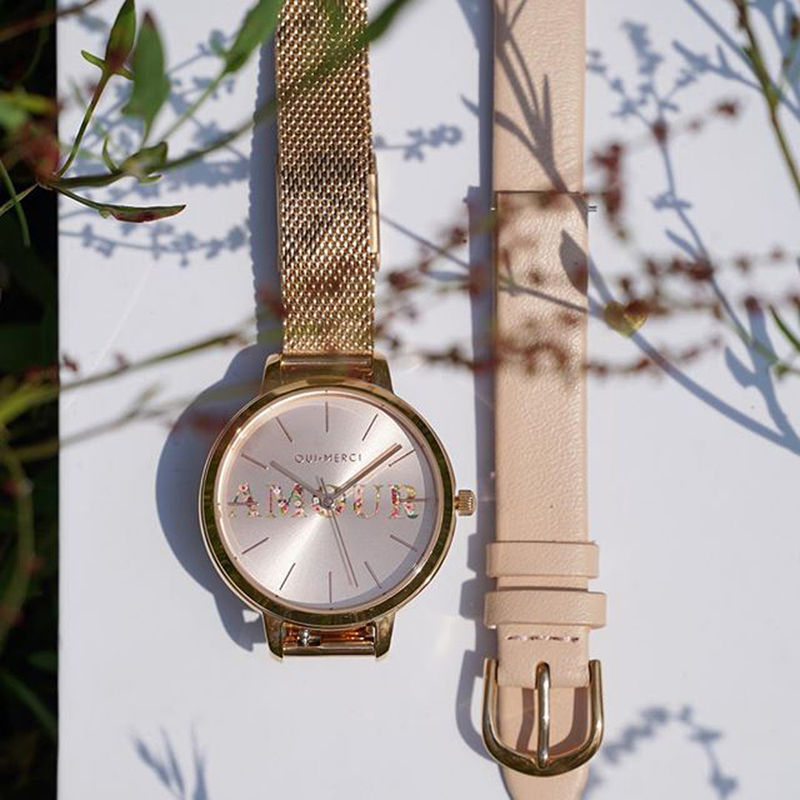 OUI ME Fleurette ME010043 Gold Dial Analog Watch For Women Buy OUI ME 
