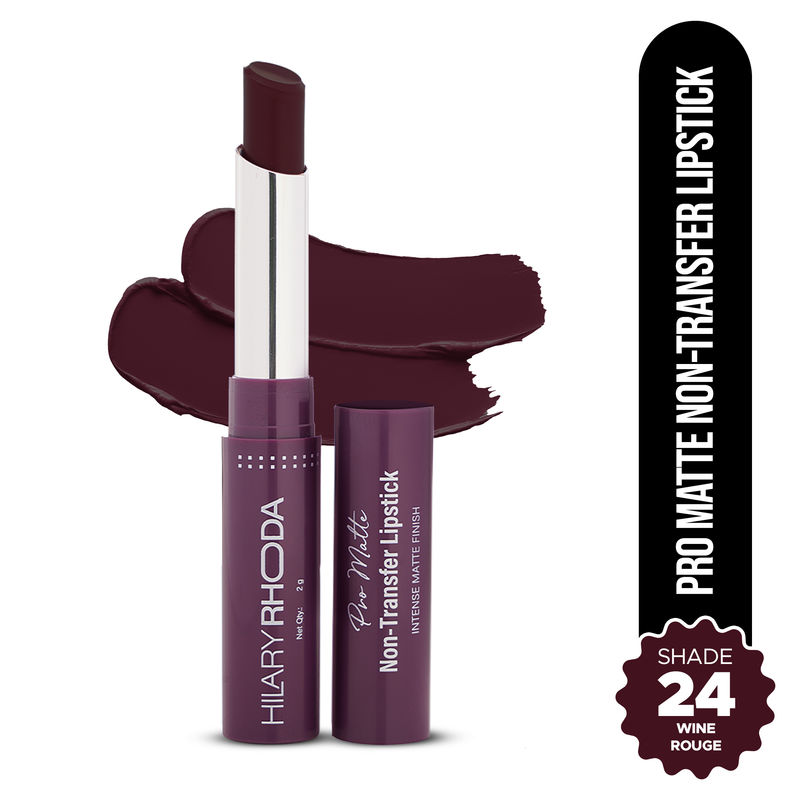 Hilary Rhoda Pro Matte Non-Transfer Waterproof Lipstick - Wine Rouge 24