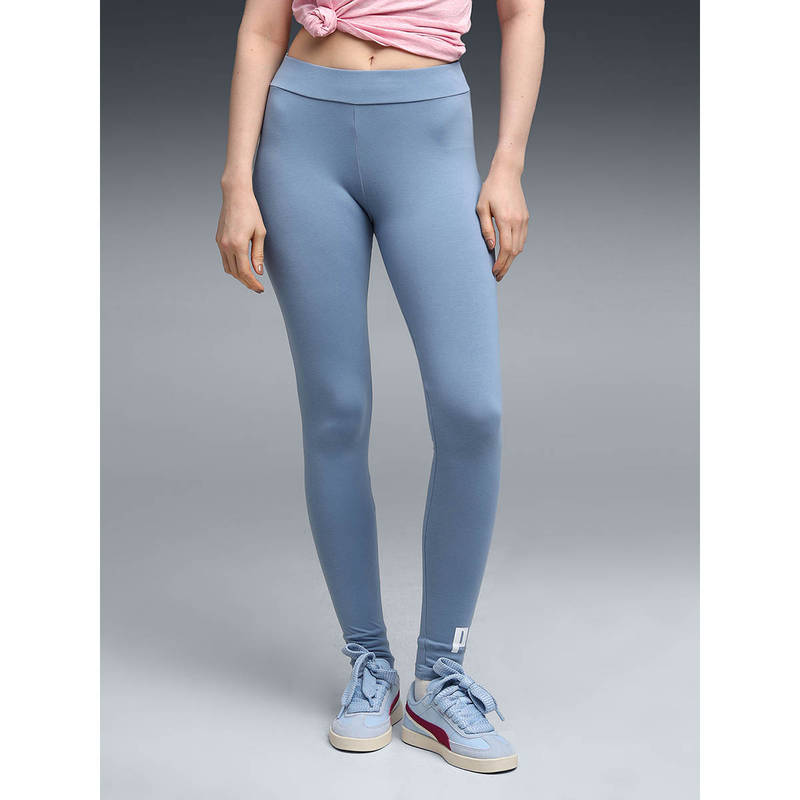 Puma Womens Blue Solid Tights (XS)