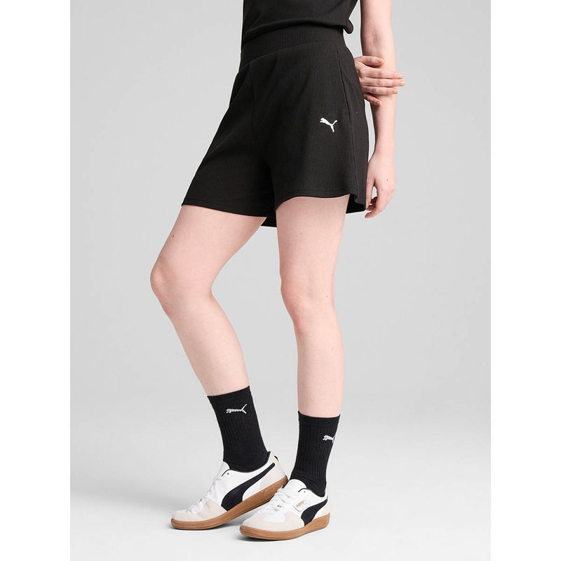 Puma Essentials Elevated Womens Black Shorts (XS)