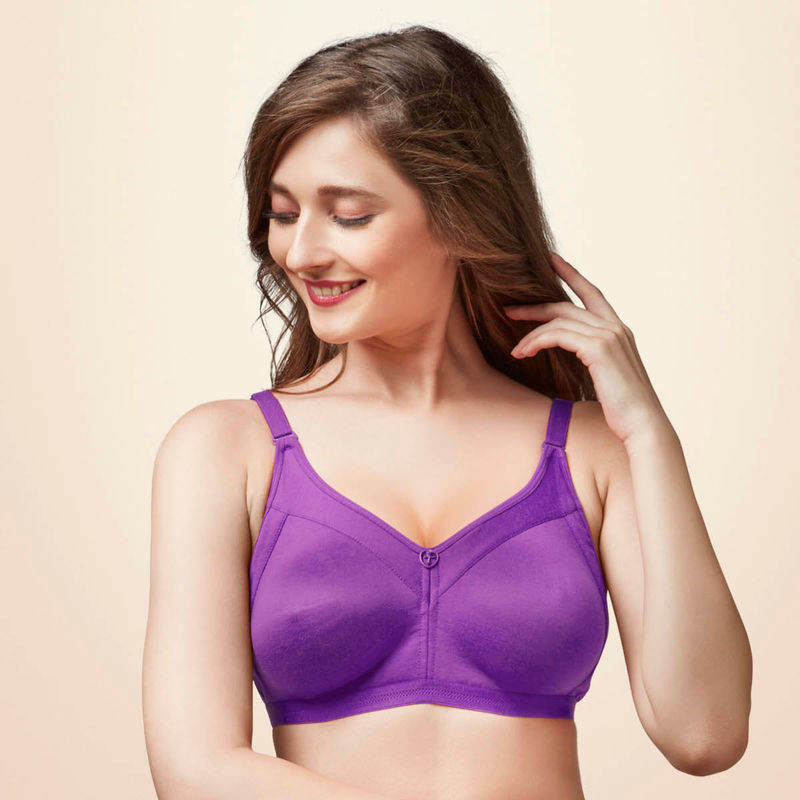 Trylo Rozi Stp Women Detachable Strap Non Wired Padded Bra - Magenta (40D)