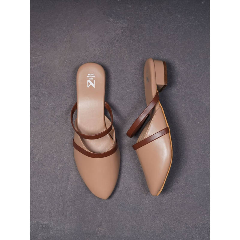 The Madras Trunk Tan Harley Mules Heels (EURO 36)