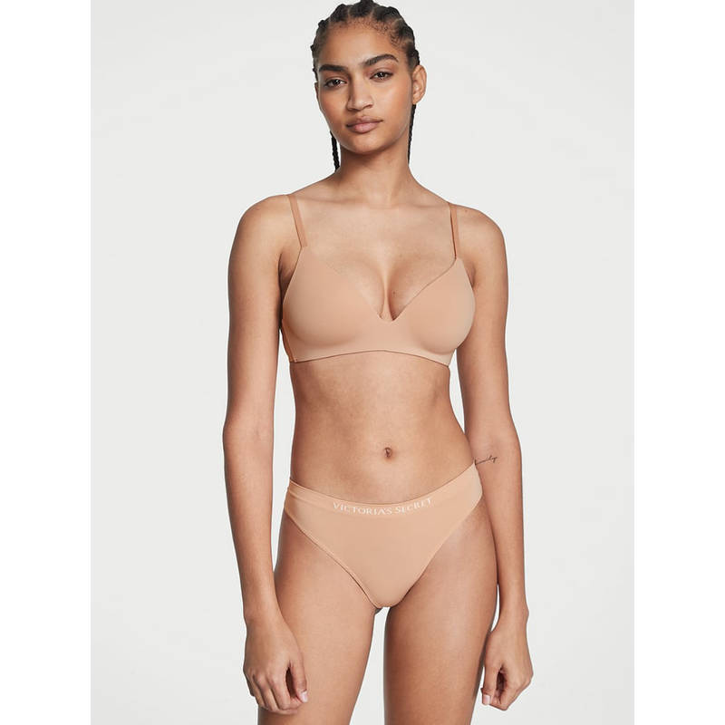 Victoria's Secret Beige Seamless Thong Panty (M)