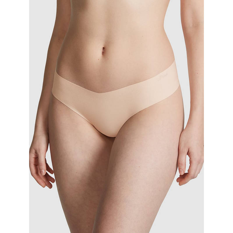 Victoria's Secret Beige No-Show Thong Panty (XS)