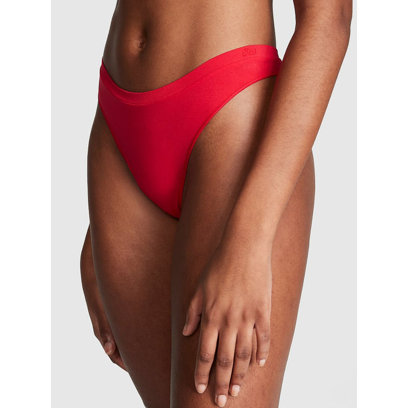 Victoria's Secret Red Seamless Scoop Thong Panty (XS)