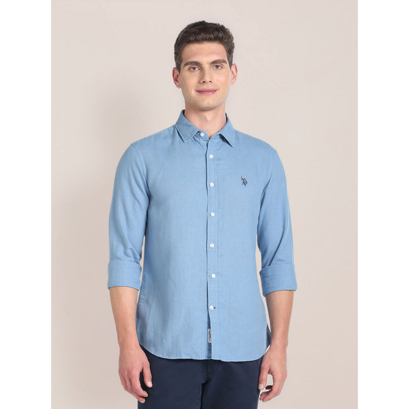 U.S. POLO ASSN. Linen Regular Fit Shirt (L)