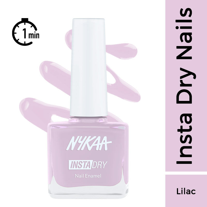 Nykaa Insta Dry Fast Drying Nail Enamel Polish Lilac Live 353 - Lilac
