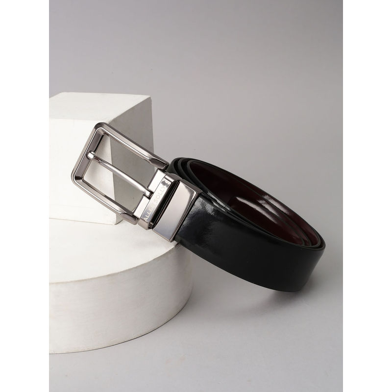 Allen Solly Men Black Solid Formal Reversible Belt (S)