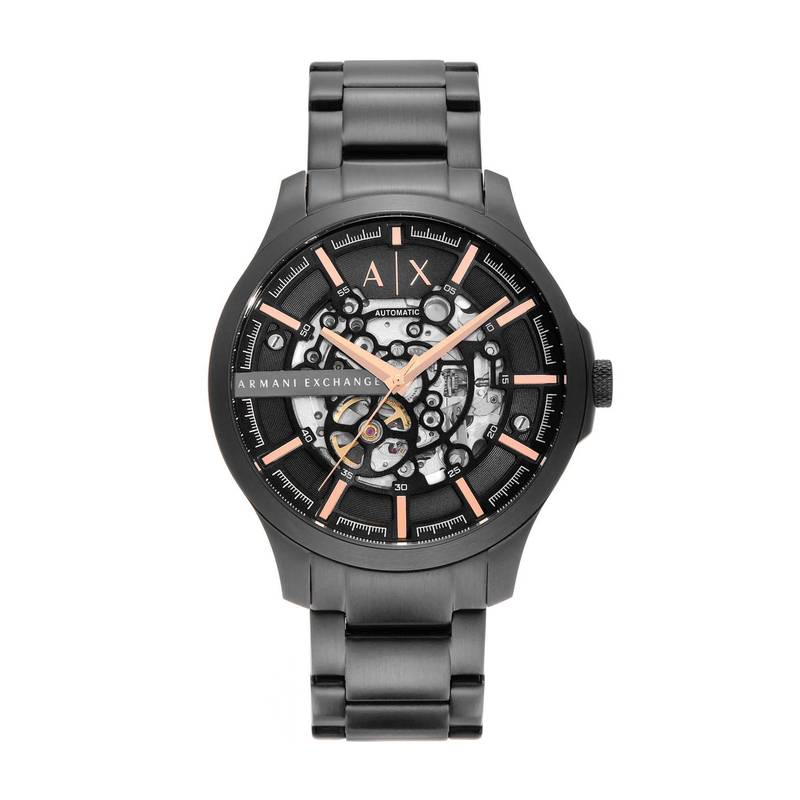 Armani Exchange Men Black Dial Round Stainless Steel Watch - AX2458
