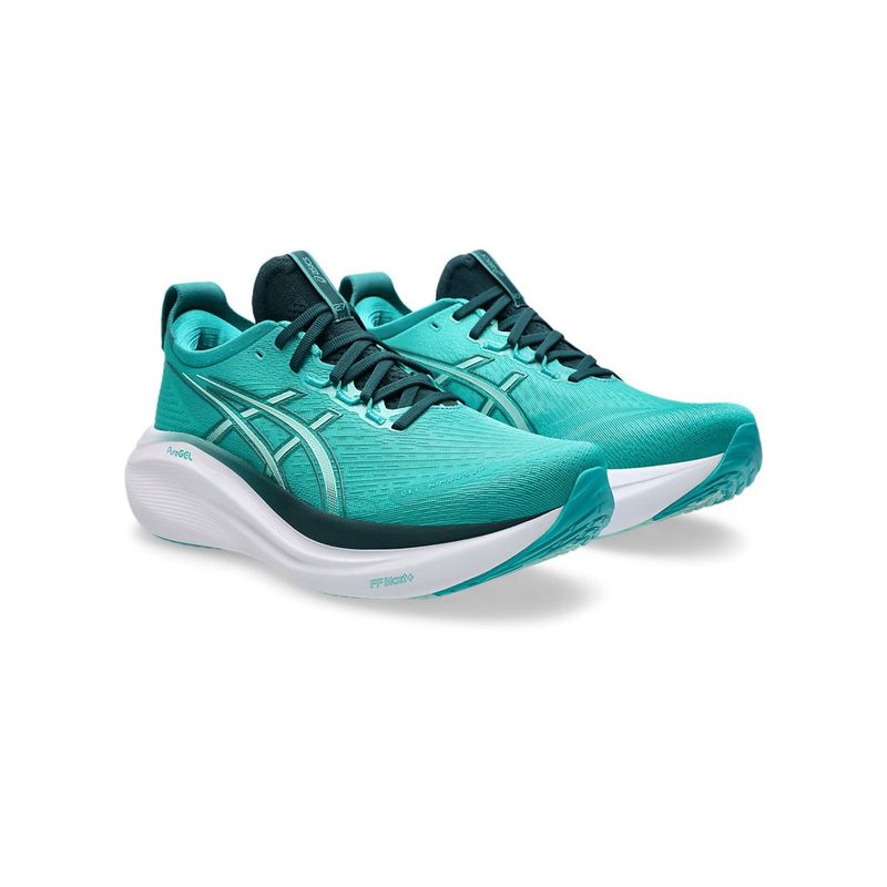 ASICS GEL-NIMBUS 27 Mens Green Running Shoes (UK 7)