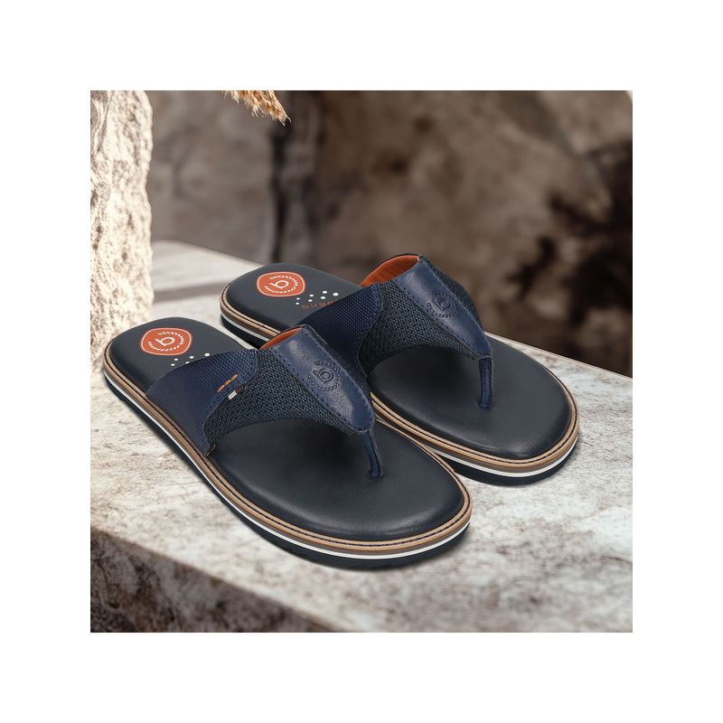 Bugatti Cobie Navy Blue Men Thong Sandals (EURO 42)